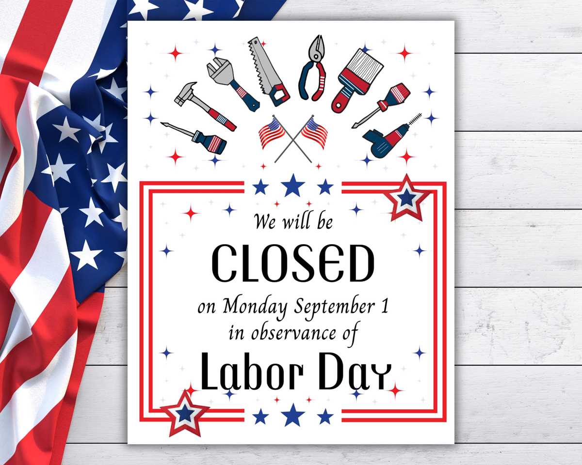 printable closed for labor day sign