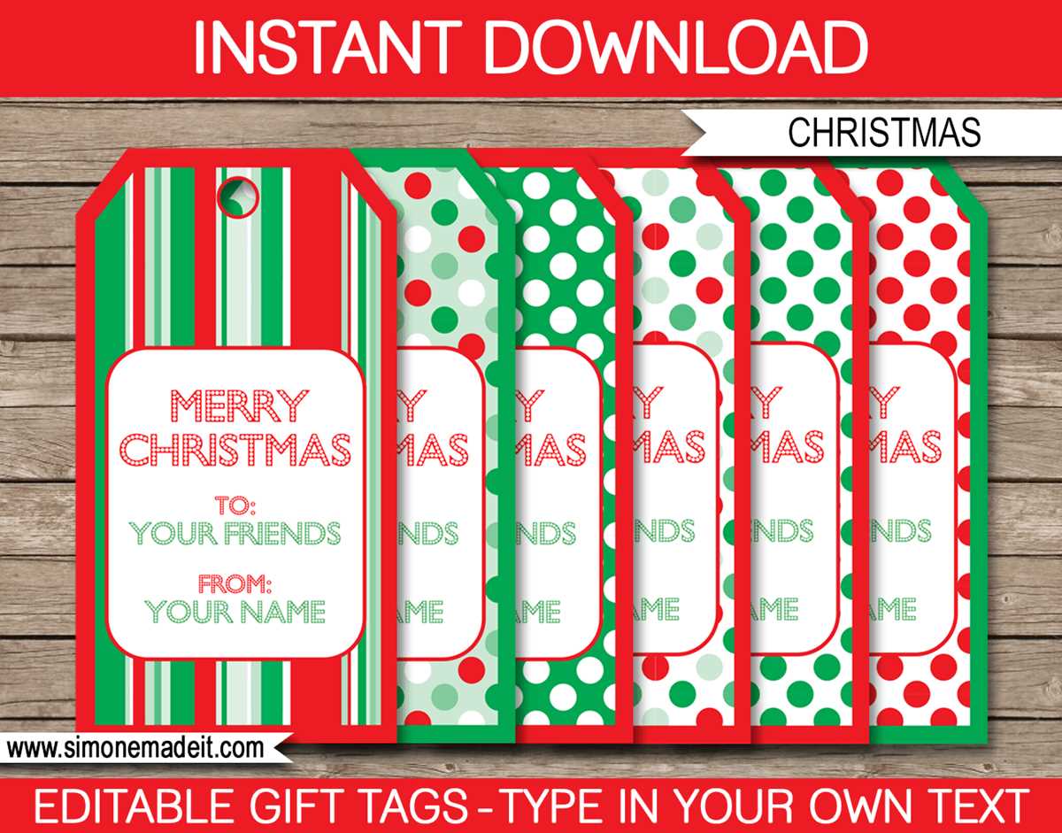free gift tag printables templates