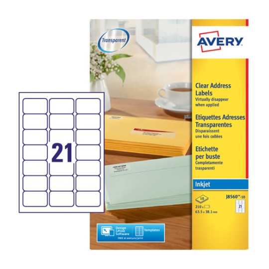 clear printable address labels