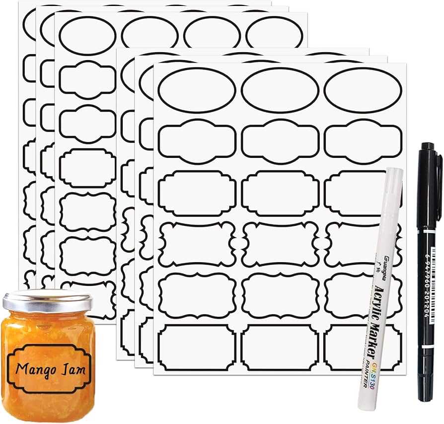 clear printable labels for glass