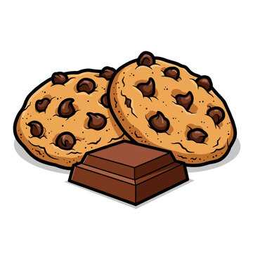 clipart chocolate chip cookie printable