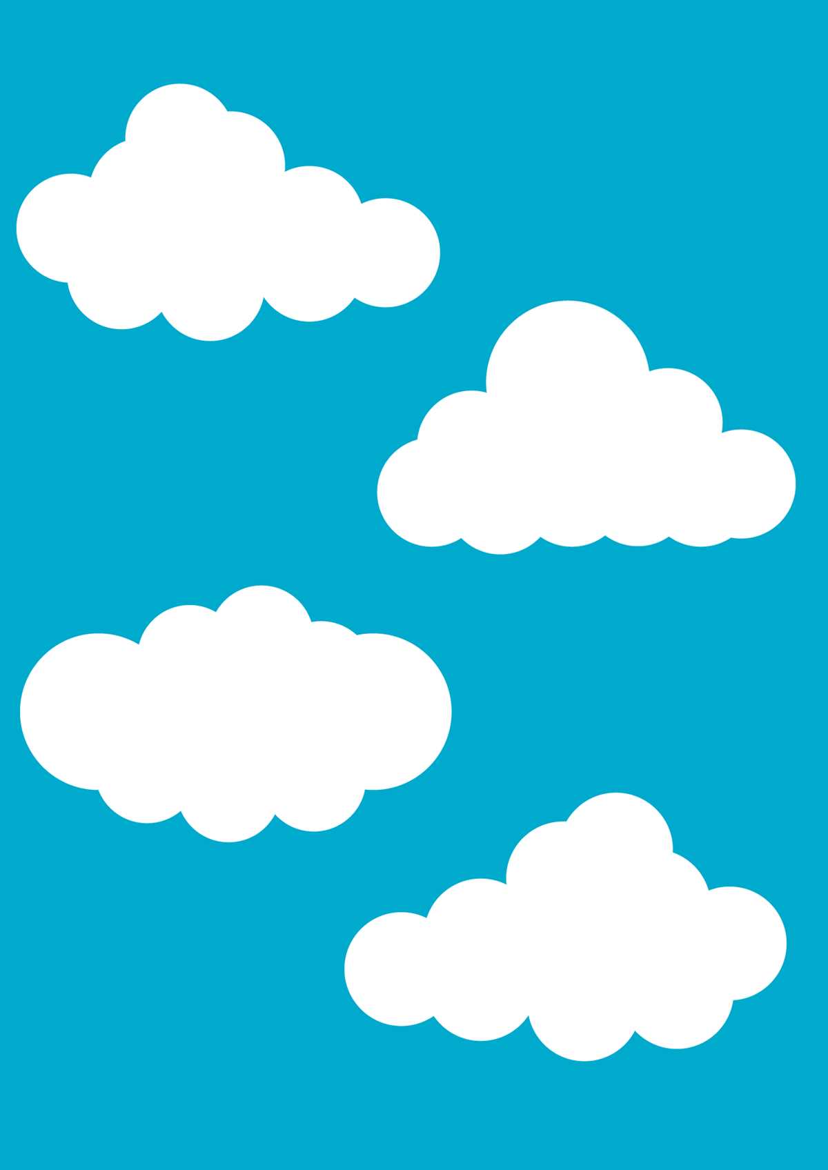 cloud template printable