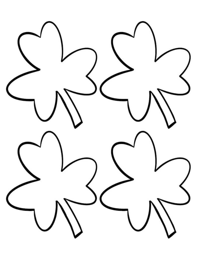 clover cut out printable