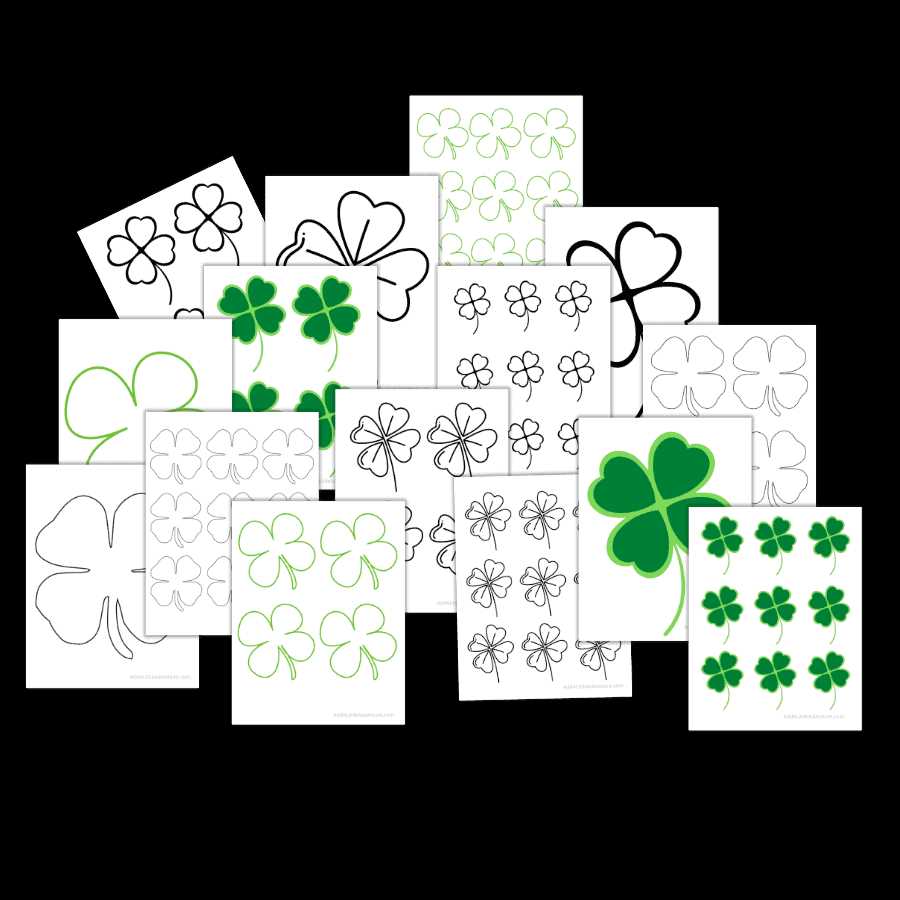 clover cut out printable