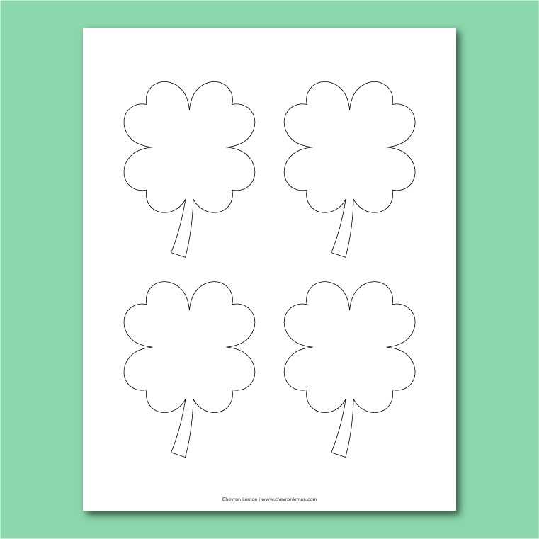 clover cut out printable