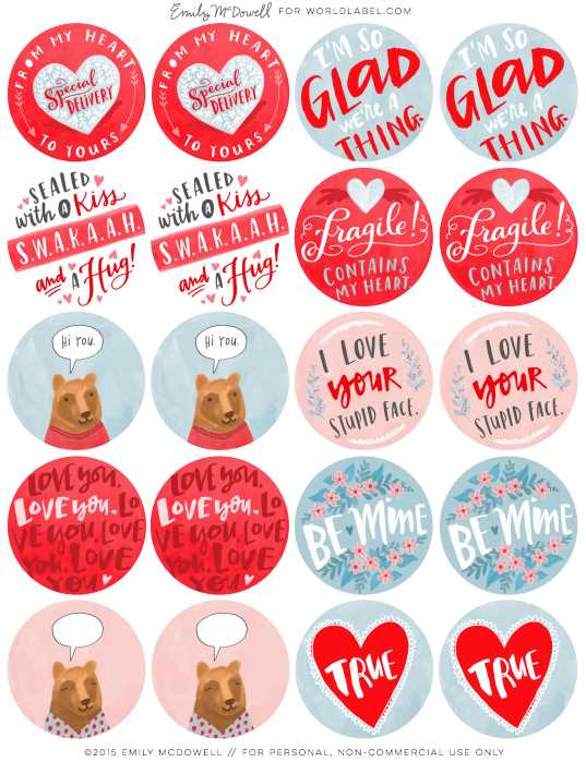 valentine labels printable
