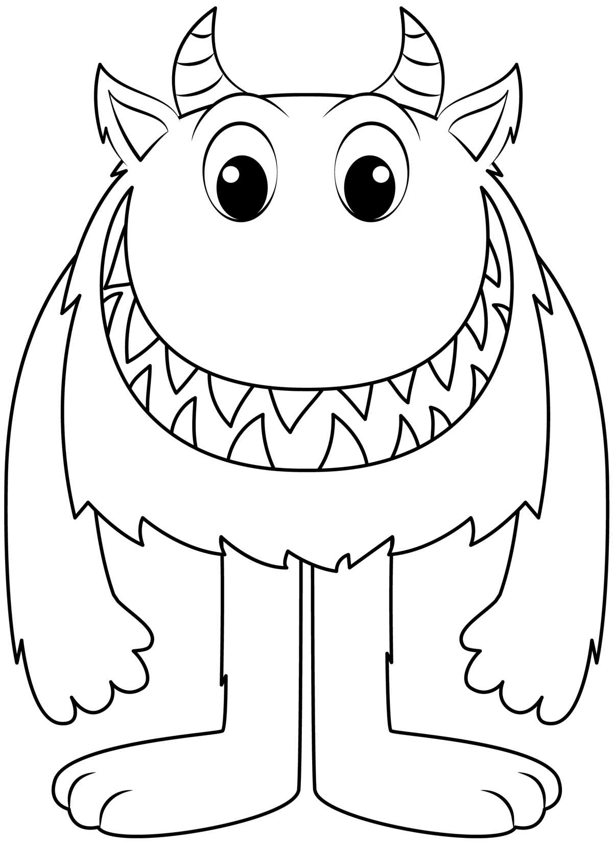 printable colour monster template
