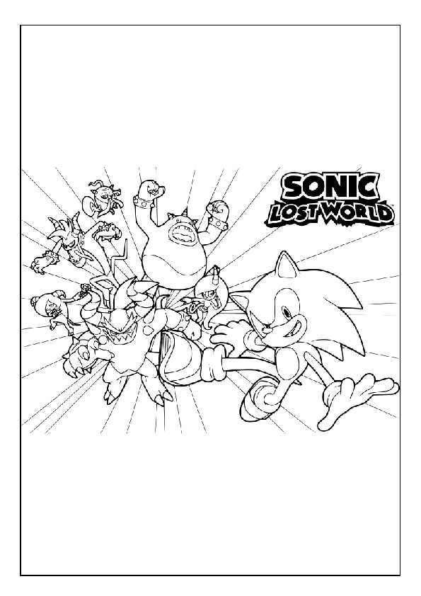 printable sonic the hedgehog coloring pages
