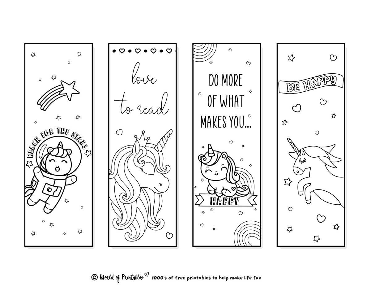 coloring bookmark printables