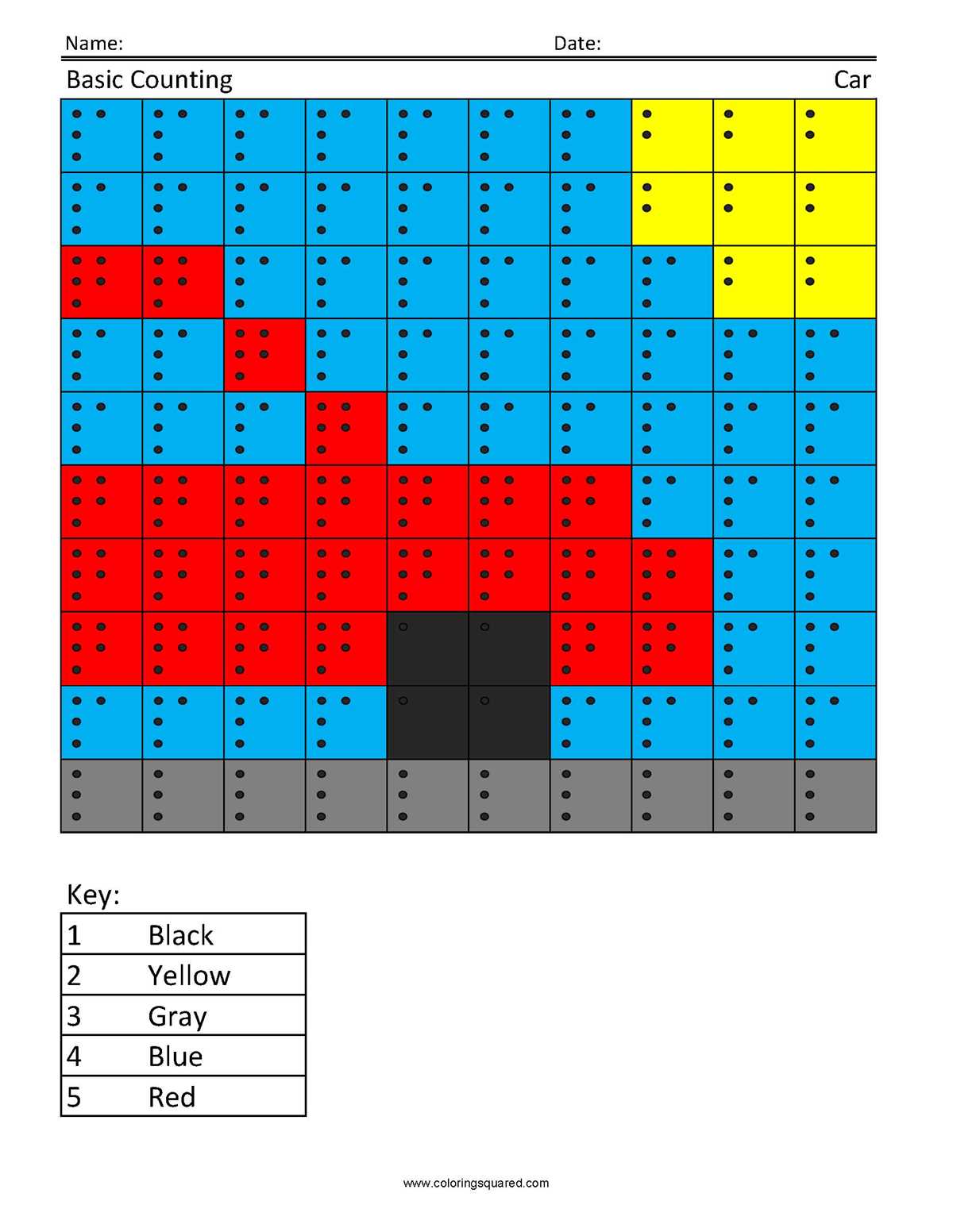 coloring by numbers printable