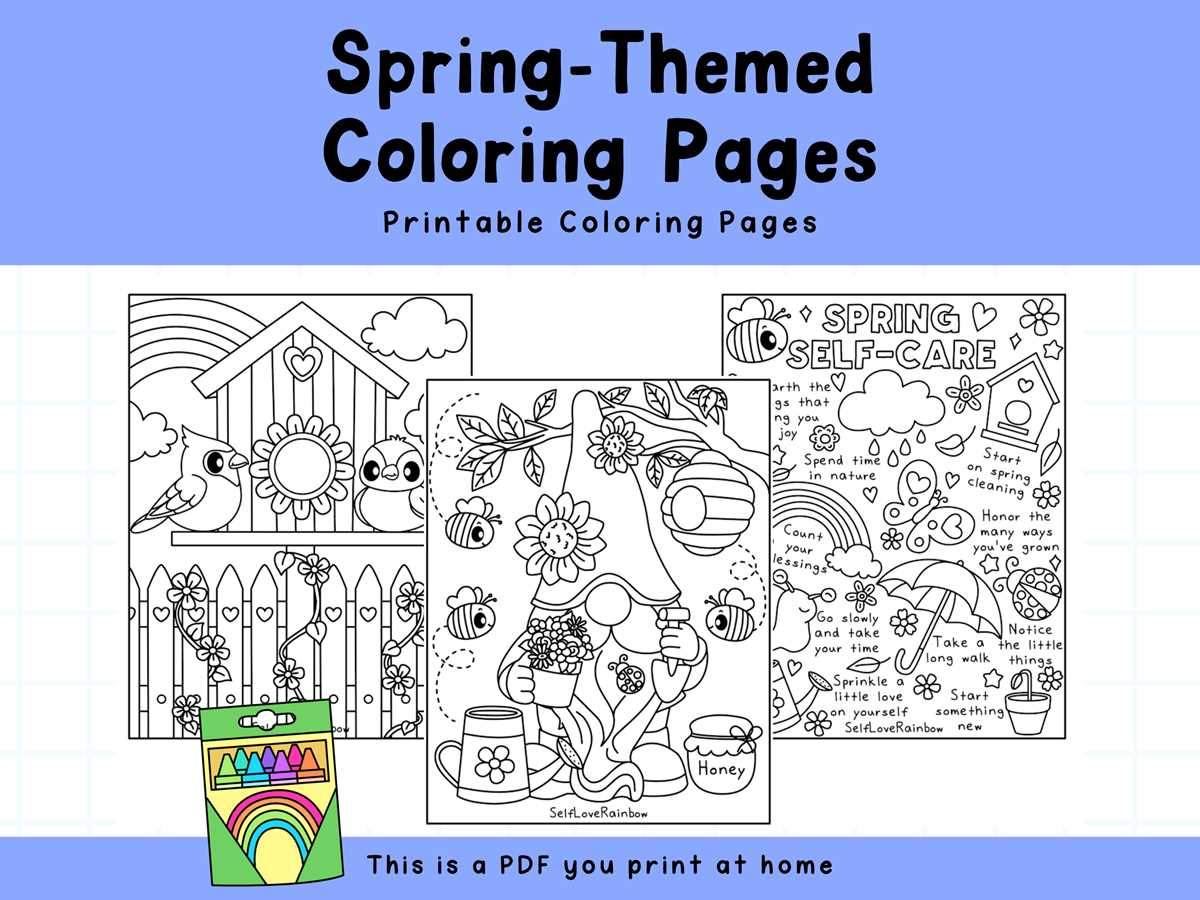 coloring pages printable spring