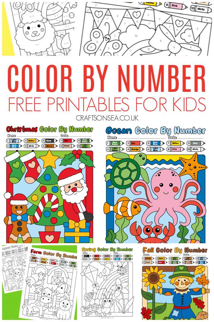 colour by number printables for preschoolers