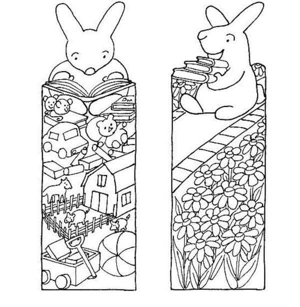 colouring bookmarks printable