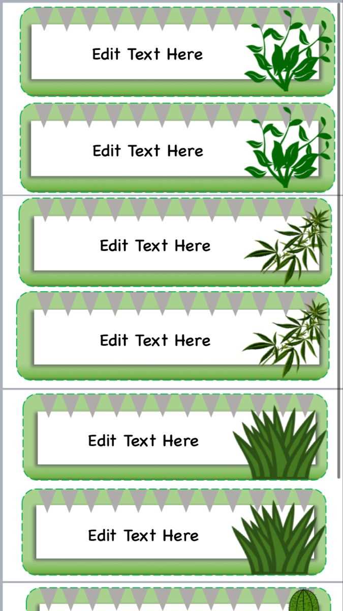 free printable plant labels template