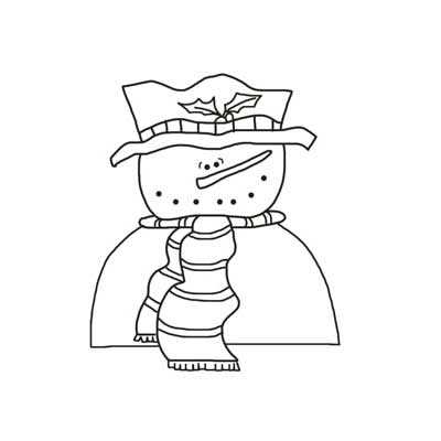 printable melted snowman template