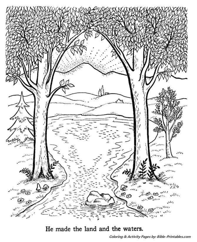 creation coloring pages free printable