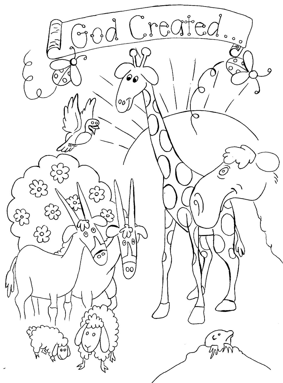 creation coloring pages free printable