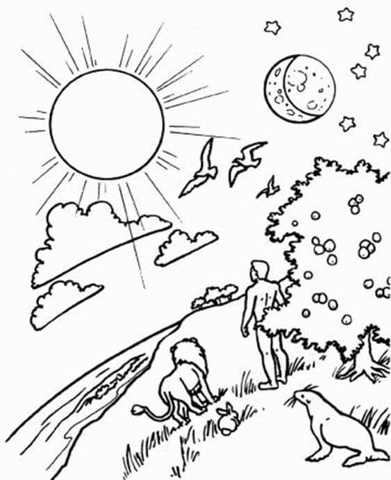 creation coloring pages free printable