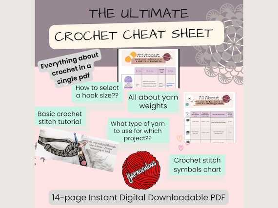 crochet stitch chart printable