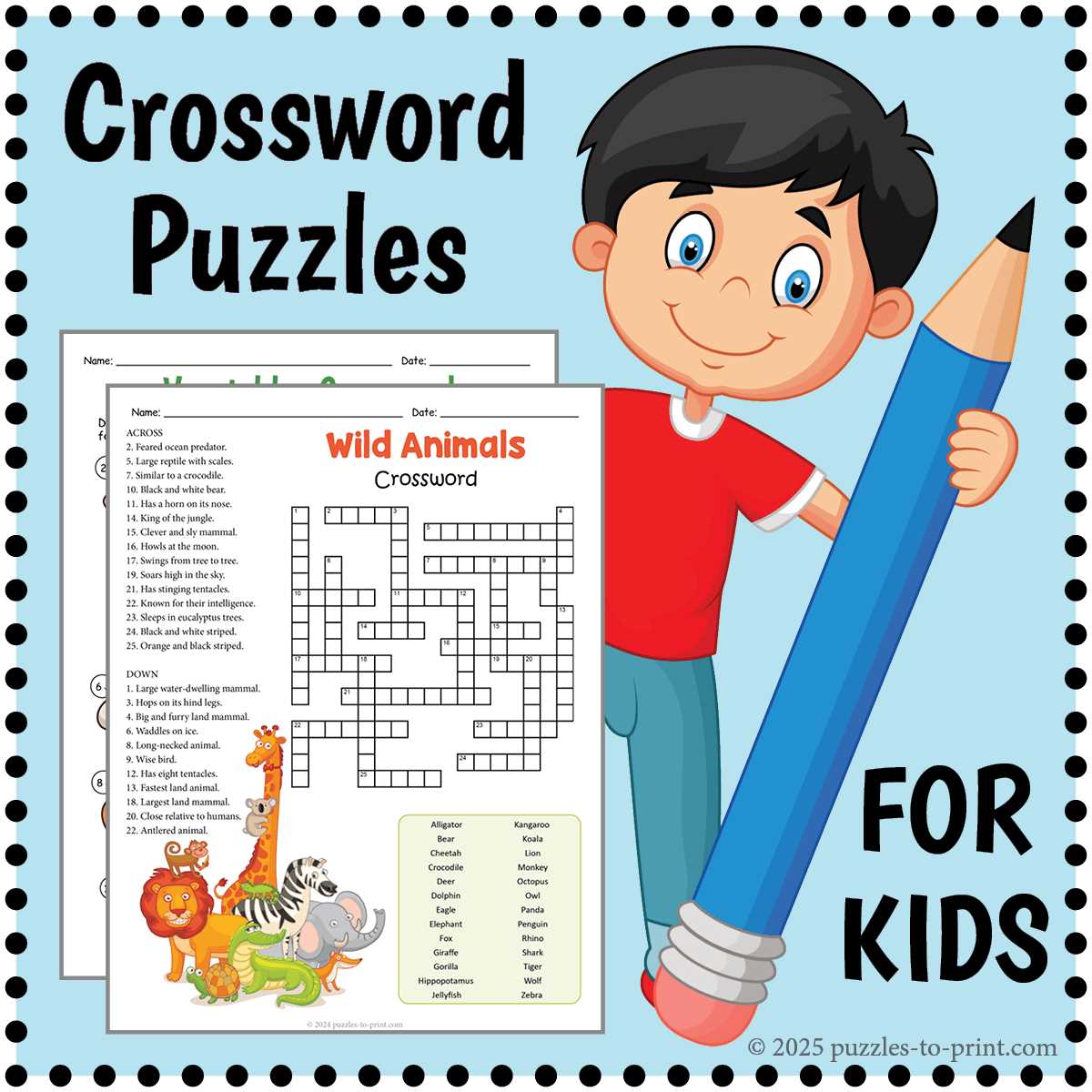 crossword puzzles easy printable