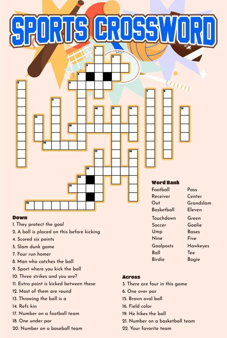 crossword puzzles sports printable