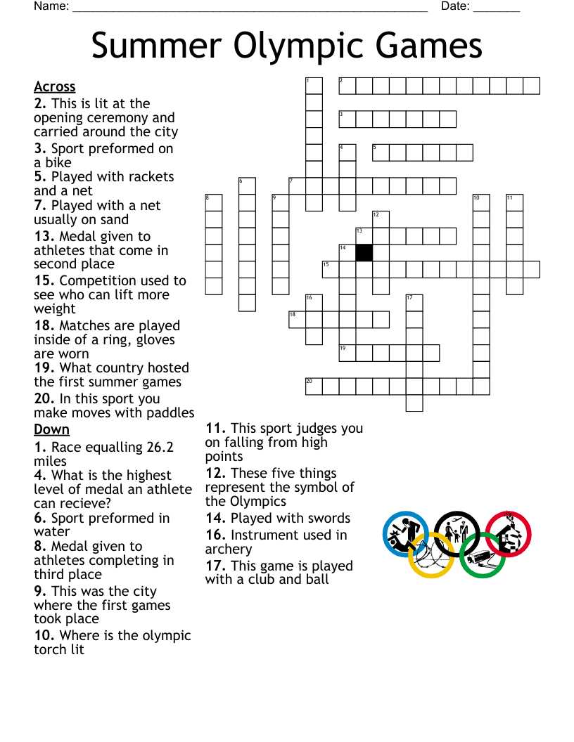 crossword puzzles sports printable