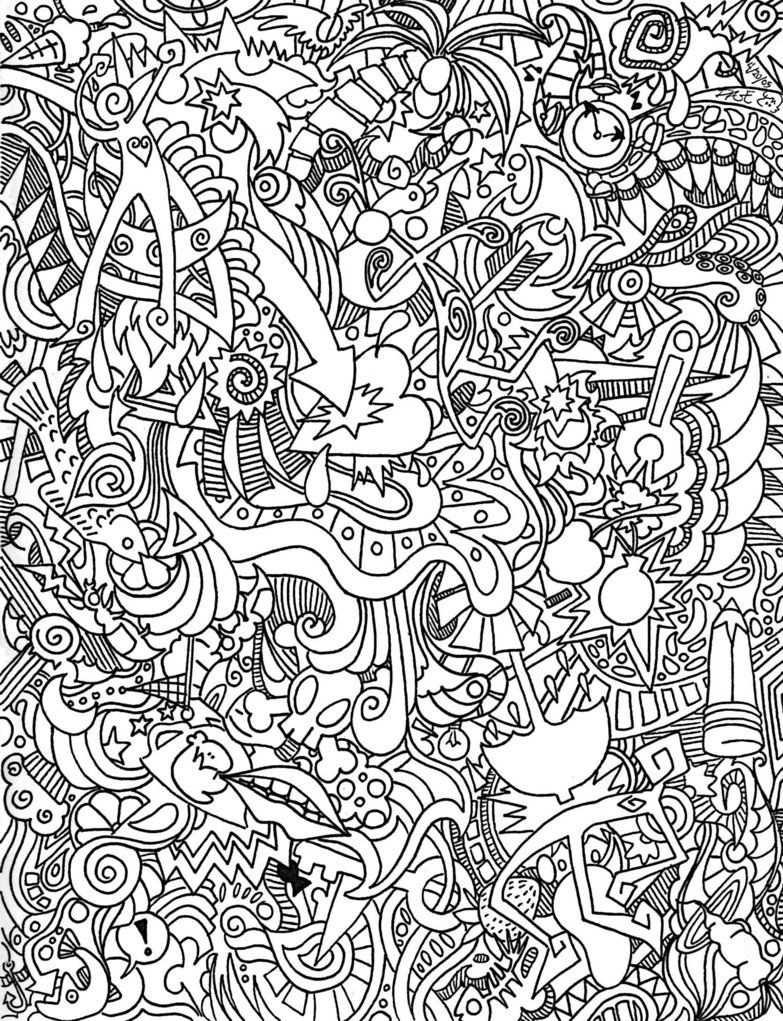 printable trippy coloring pages for adults