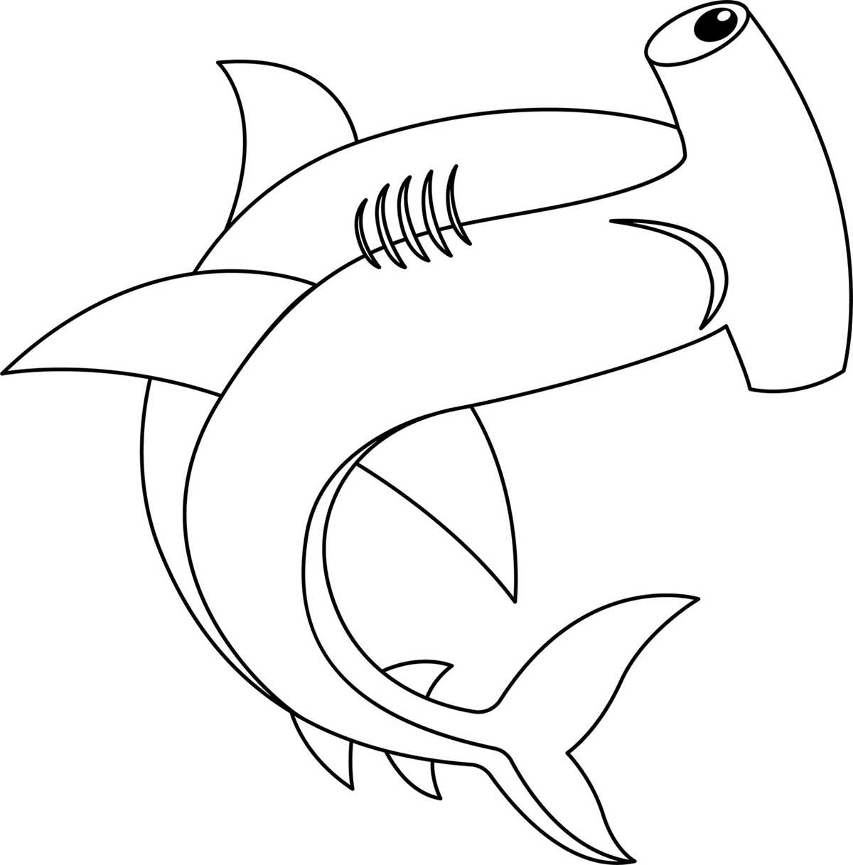 cardboard shark template printable