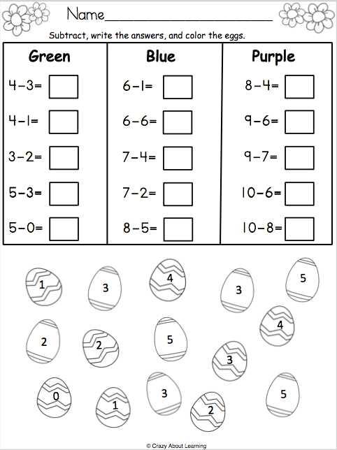 kindergarten math worksheets printable