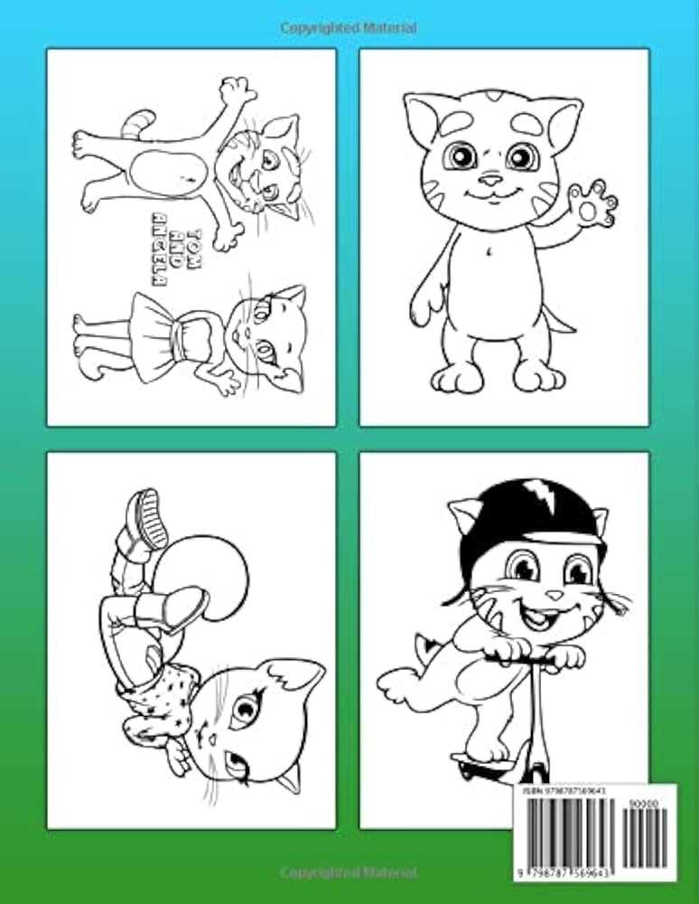 printable talking tom and friends coloring pages