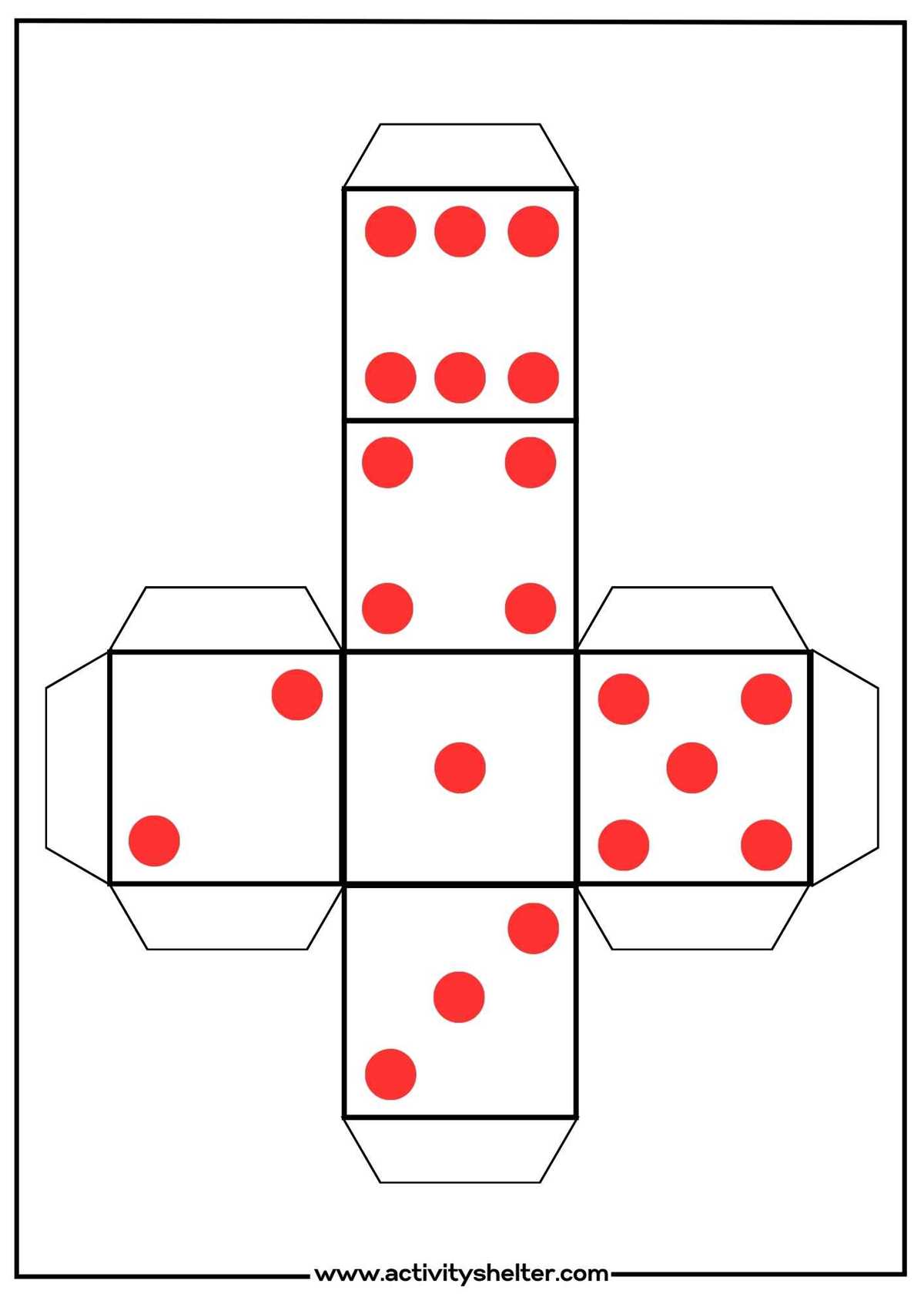 cube outline printable