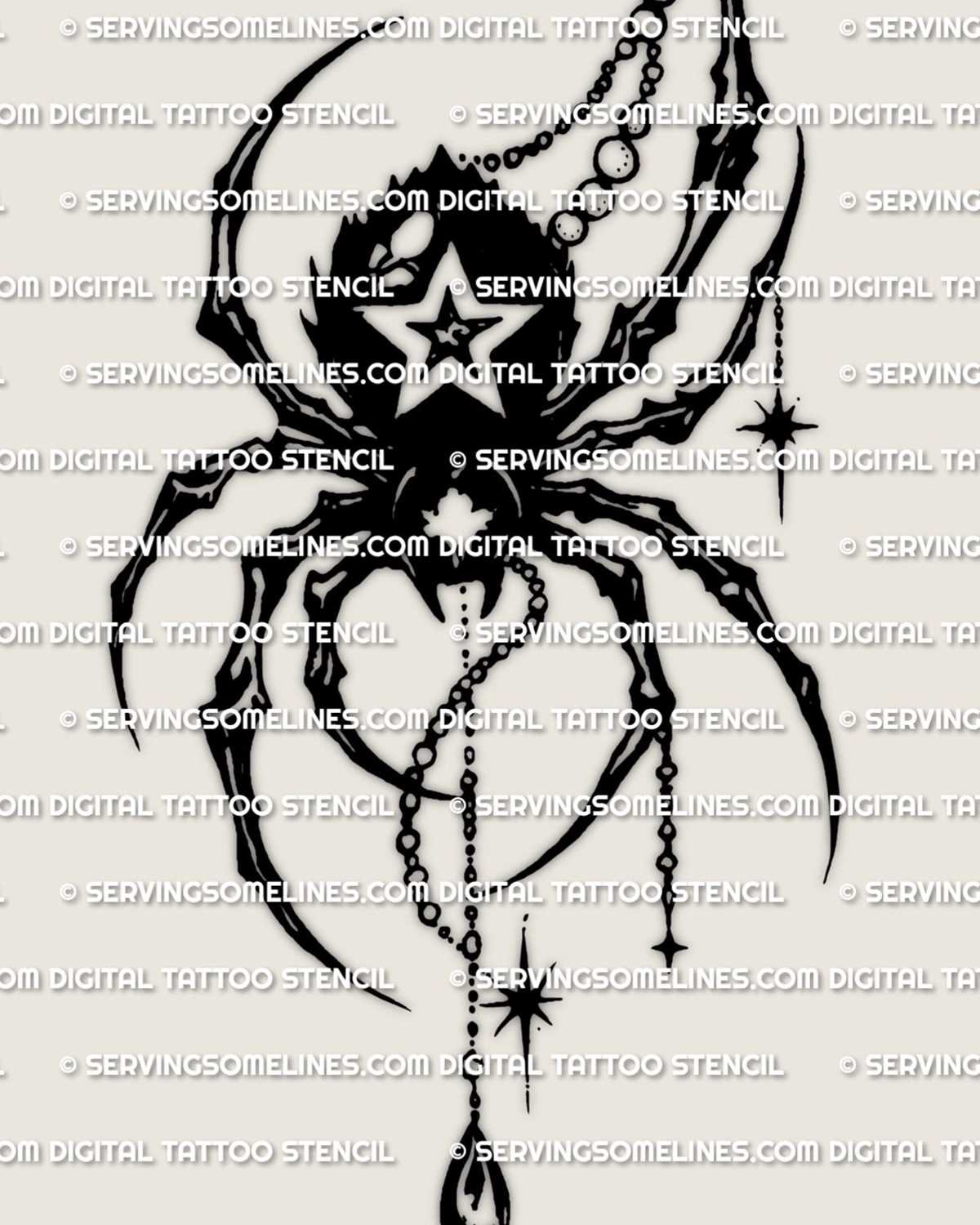 black spider printable