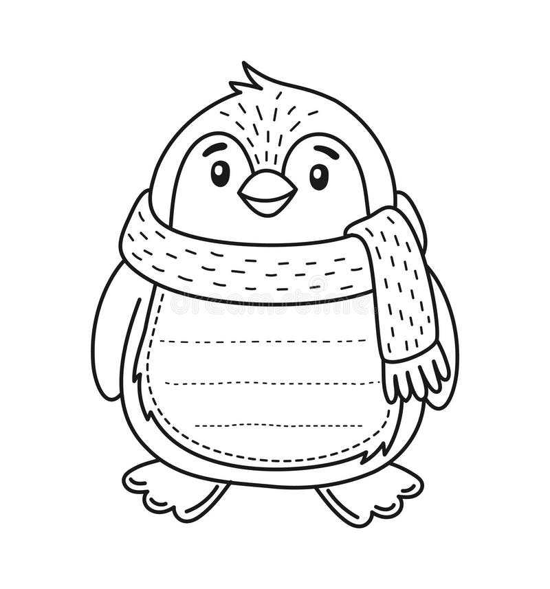 penguin outline printable