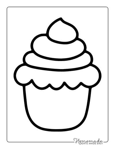 cupcake coloring page printable