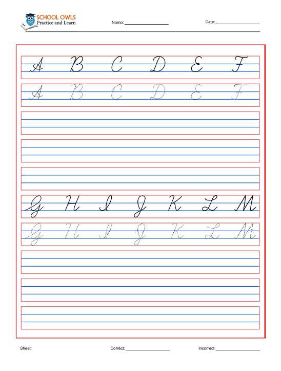 cursive alphabet tracing printable