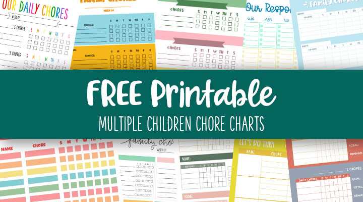 customizable free printable chore charts