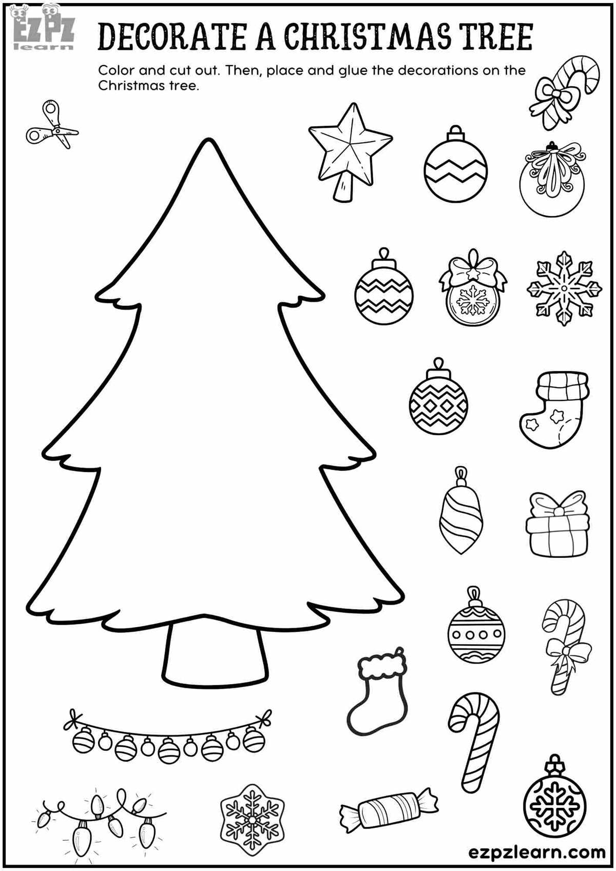 cut out printable christmas decorations
