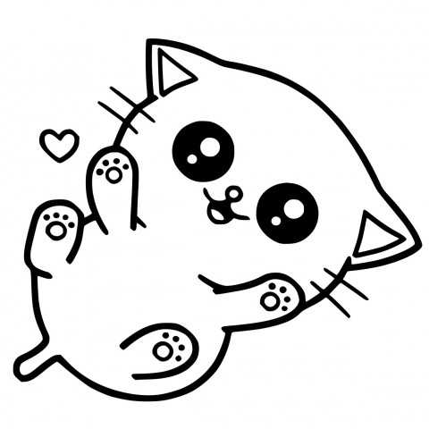 cute kitten coloring pages printable