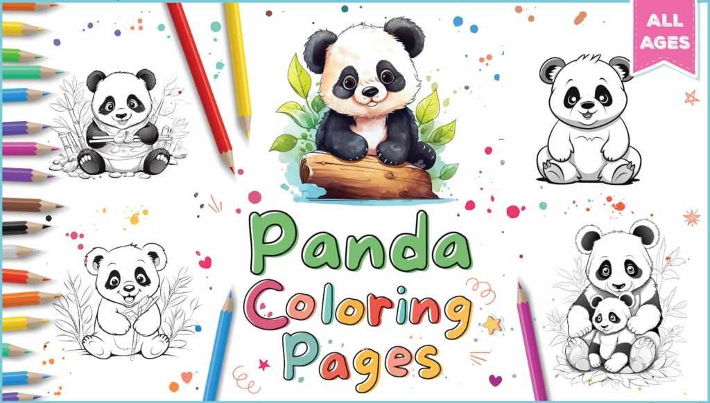 cute panda coloring pages printable