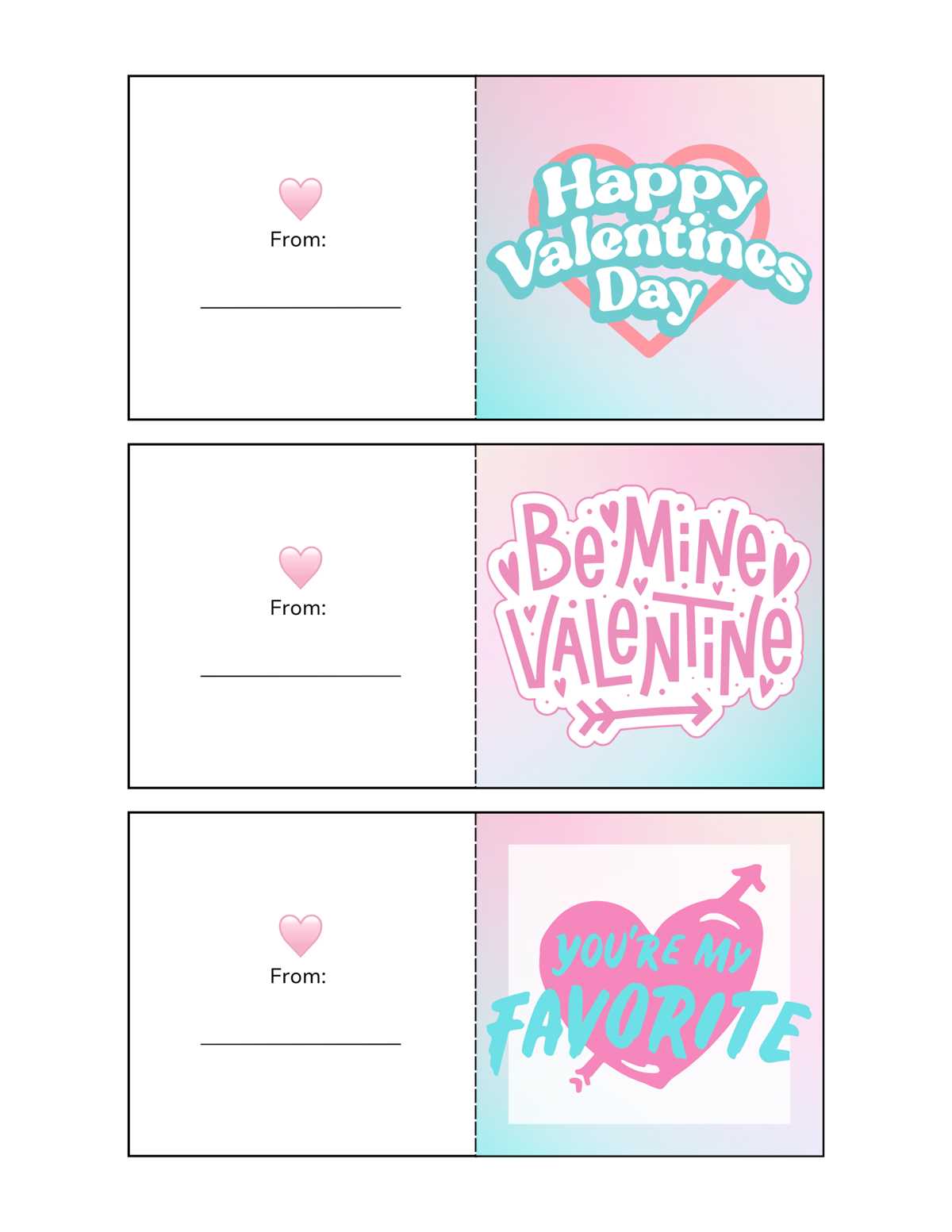 valentines day printable card