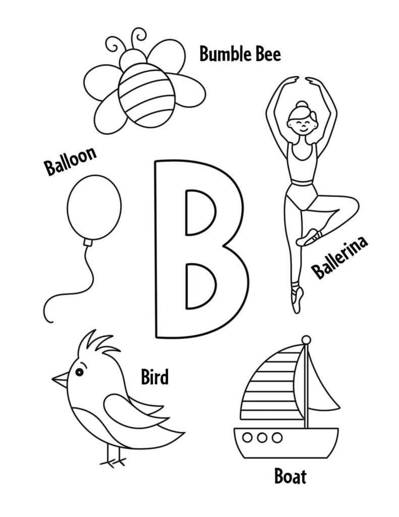 letter b printable worksheets