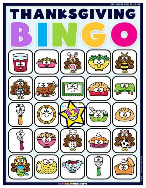 printable bingo cards for thanksgiving