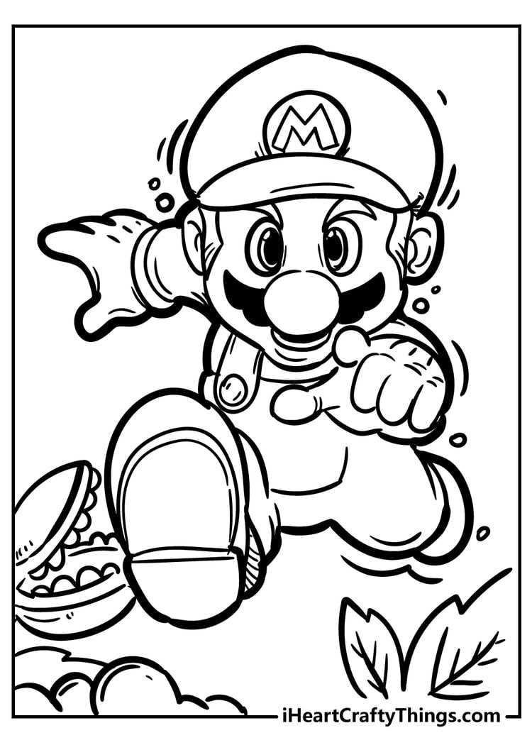 mario brothers printable coloring pages