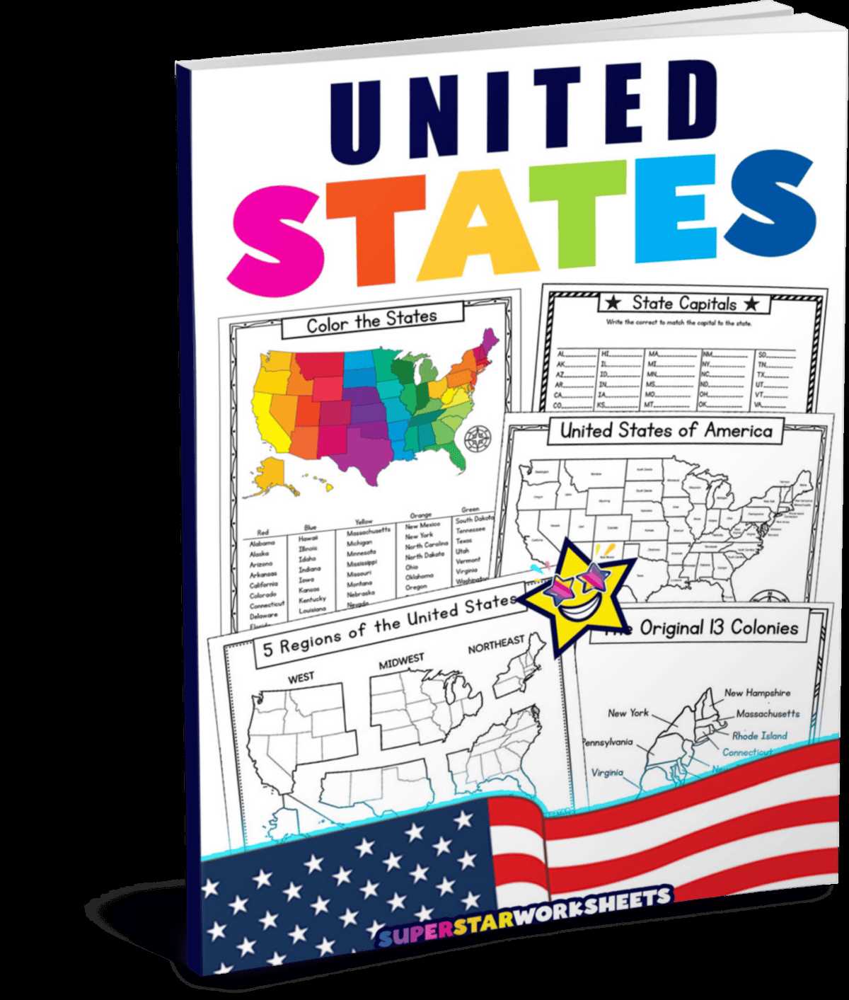 printable map of states and capitals