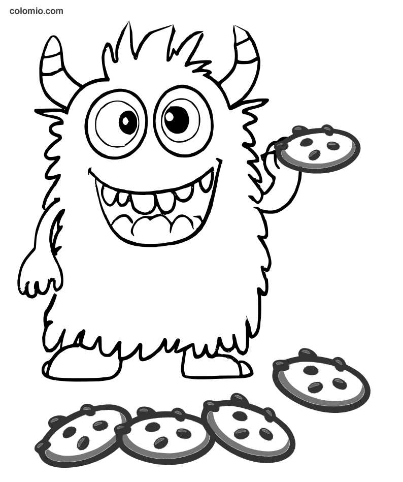 cookie monster coloring pages printable
