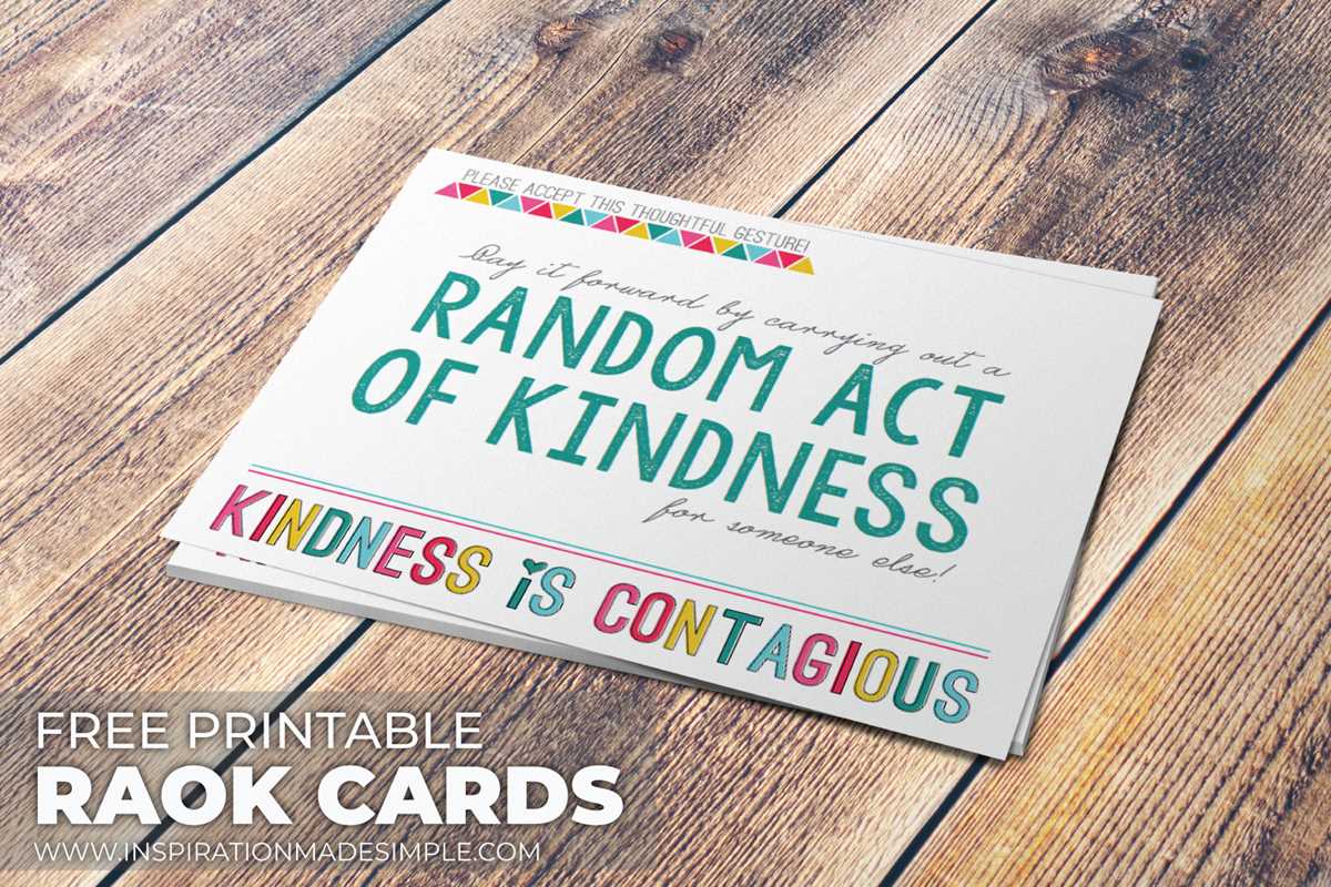 printable kindness cards