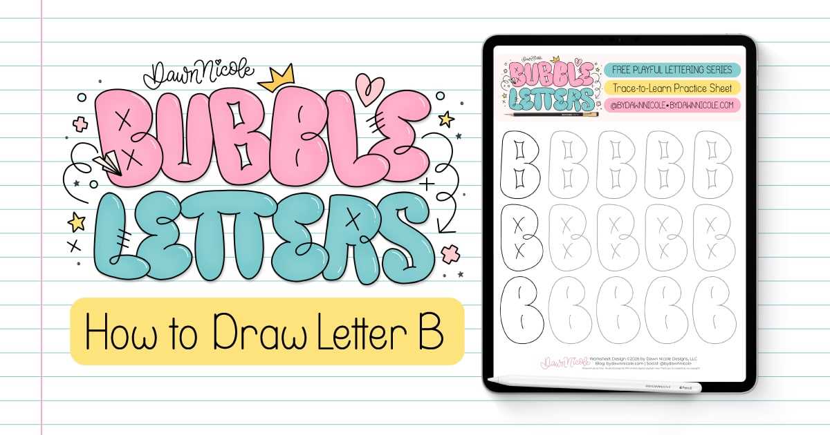 printable bubble letter b