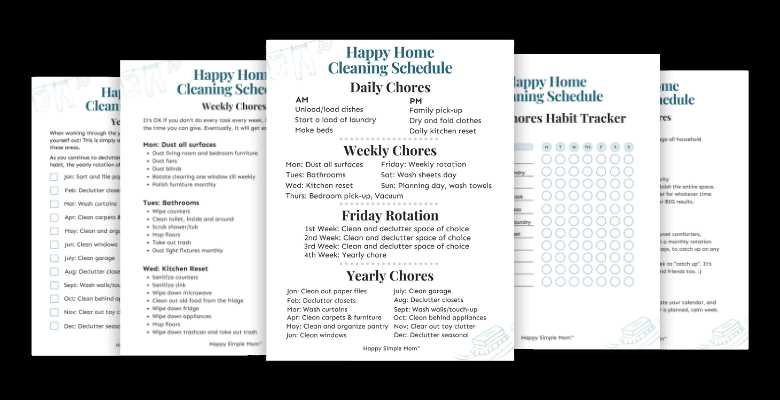 daily cleaning schedule printable