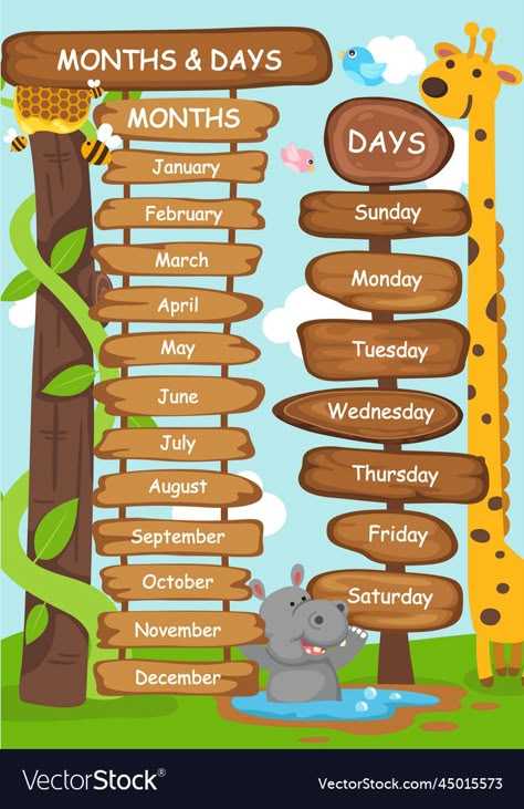 days of the week chart printable