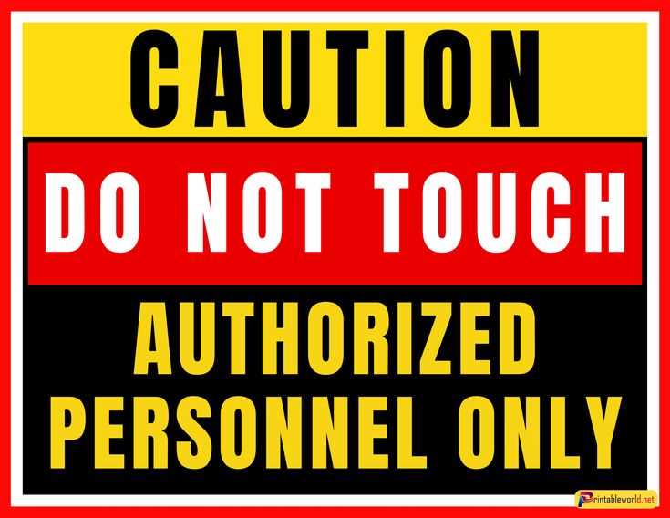 do not touch sign printable